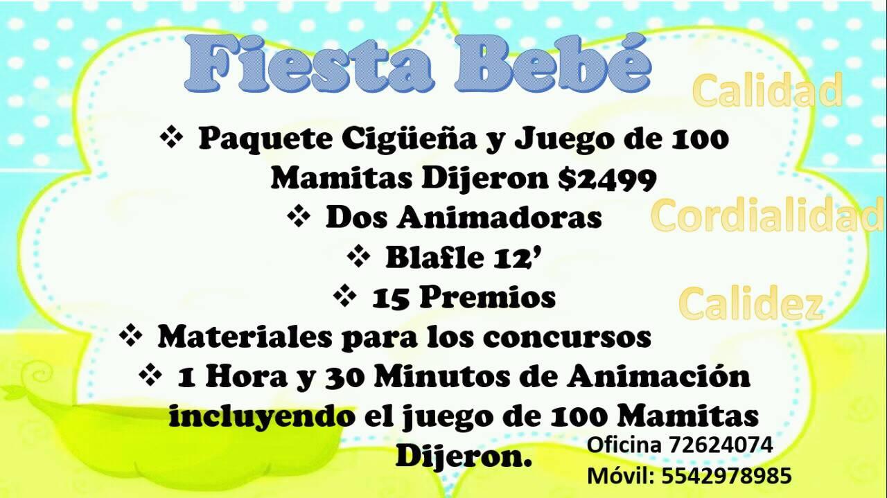 Animadores Para Baby Shower Fiesta Bebe En Iztapalapa Ciudad De